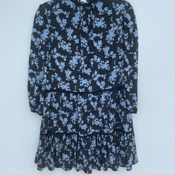 Veronica Beard RARE Hawken Floral Tiered Stretch Silk Dress - Picture 3 of 4